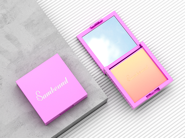 空方形高光腮紅粉盒包裝定制